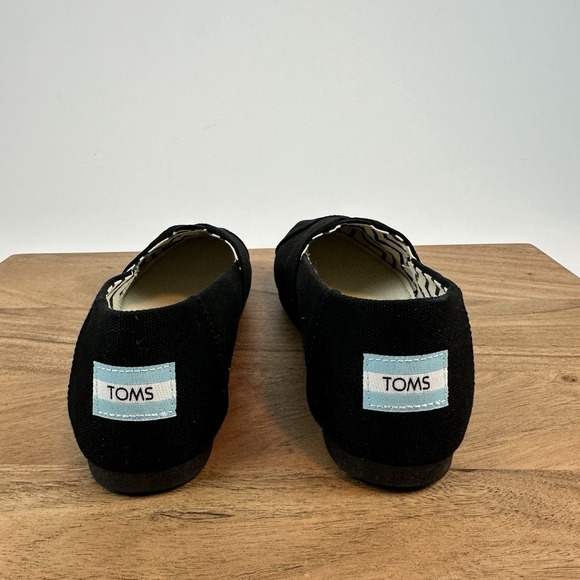 New NWOB Mens TOMS Alpargata Rover Slip On Black Fabric Loafers Shoes Size 7.5 M main image 6